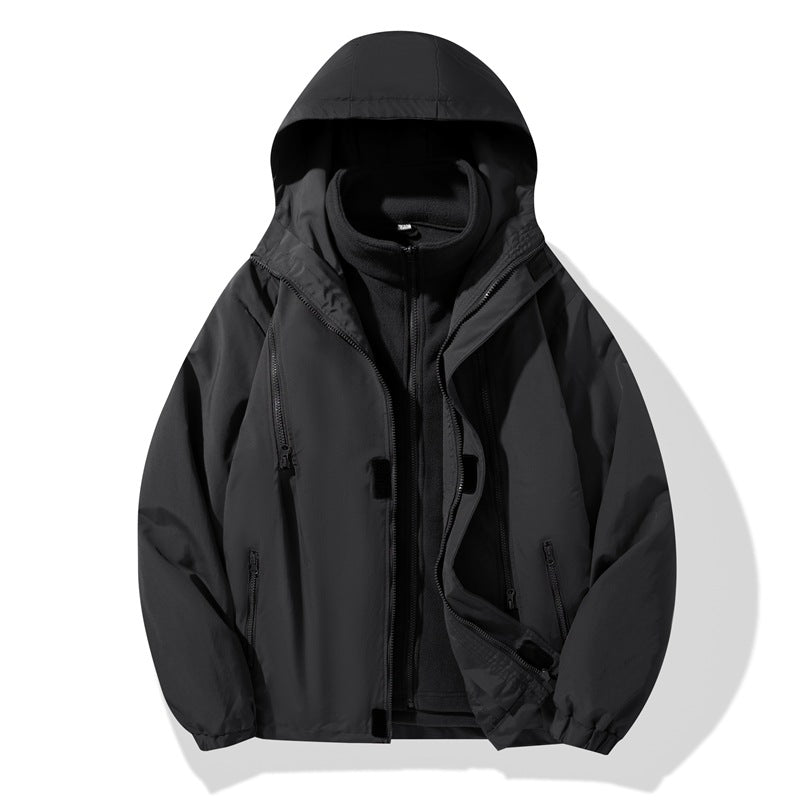 Men's two-piece rain and thermal jacket with removable fleece inner jacket and windproof membrane Mune Fashion
