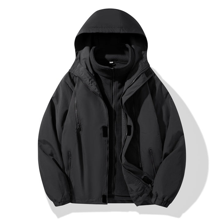 Men's two-piece rain and thermal jacket with removable fleece inner jacket and windproof membrane Mune Fashion