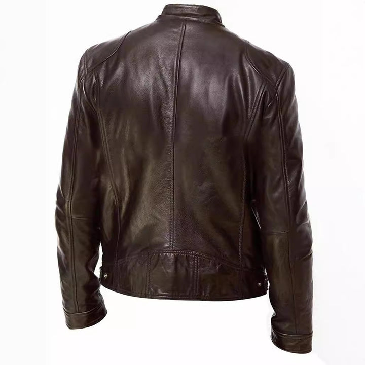Men's Stylish Biker Leather Jacket Mune Fashion