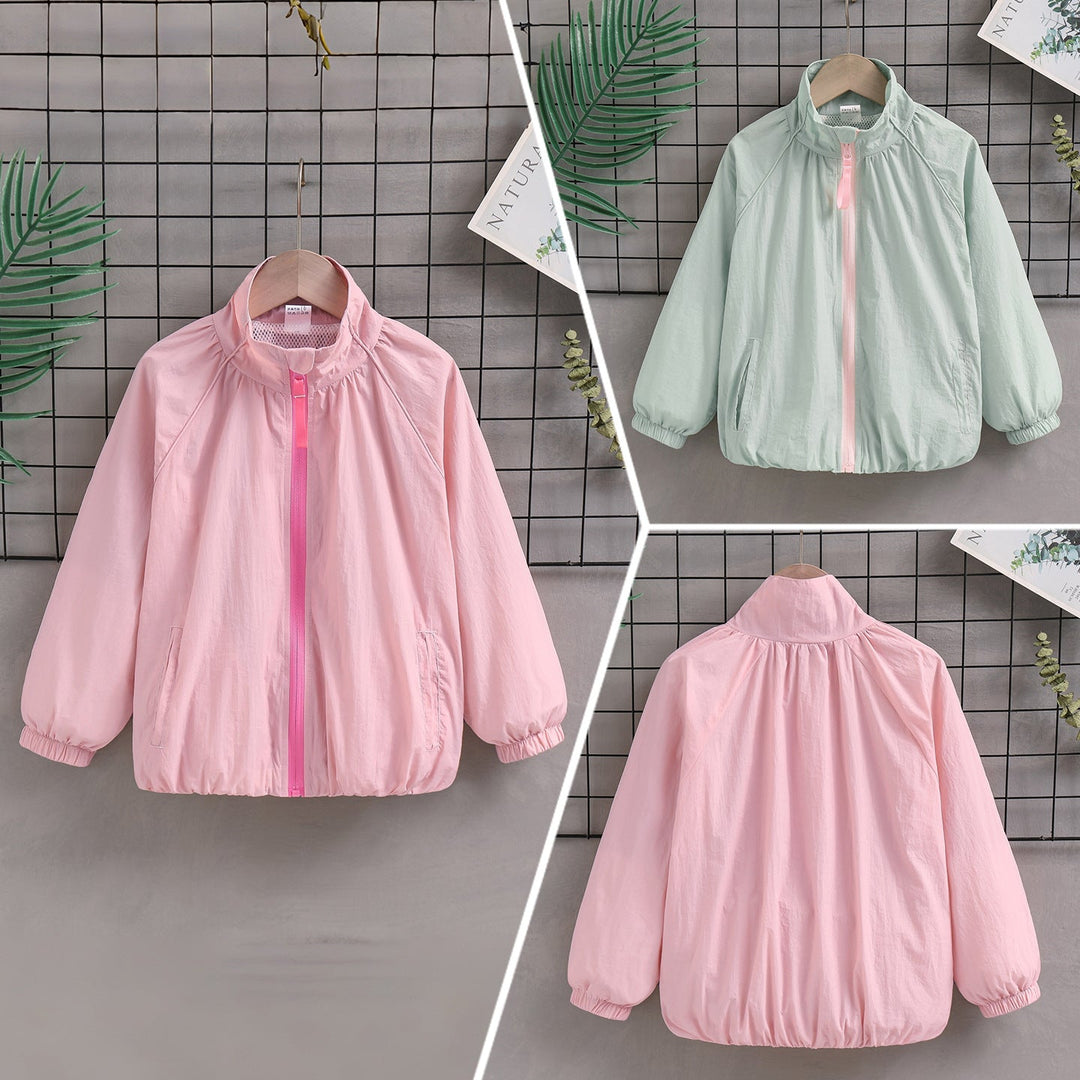 Women's lightweight transitional jacket with standing collar, mesh lining, and elastic cuffs Mune Fashion