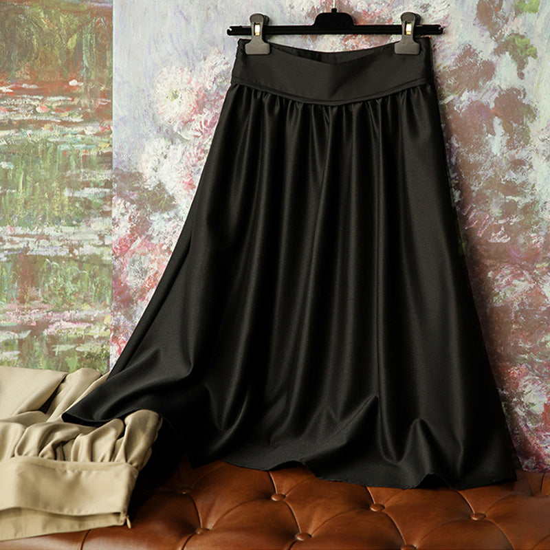 Ladies Elegant Maxi Skirt made of Flowing Fabric Mune Fashion