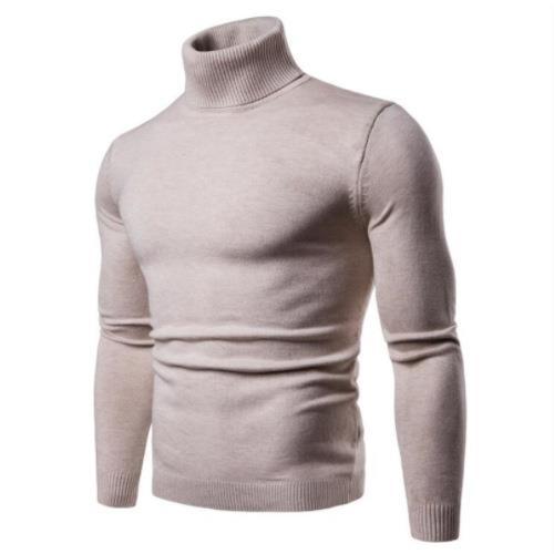 Men's figure-hugging turtleneck sweater made of fine knit with elastic fit Mune Fashion