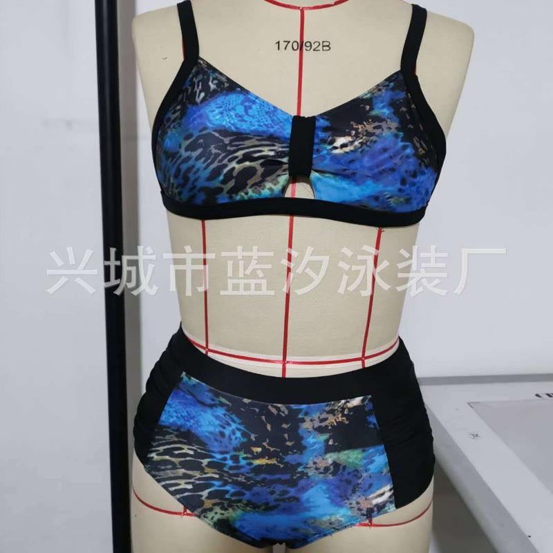 Women's High-Waisted Bikini Set with Padded Top and Stylish Polka Dot Design Mune Fashion
