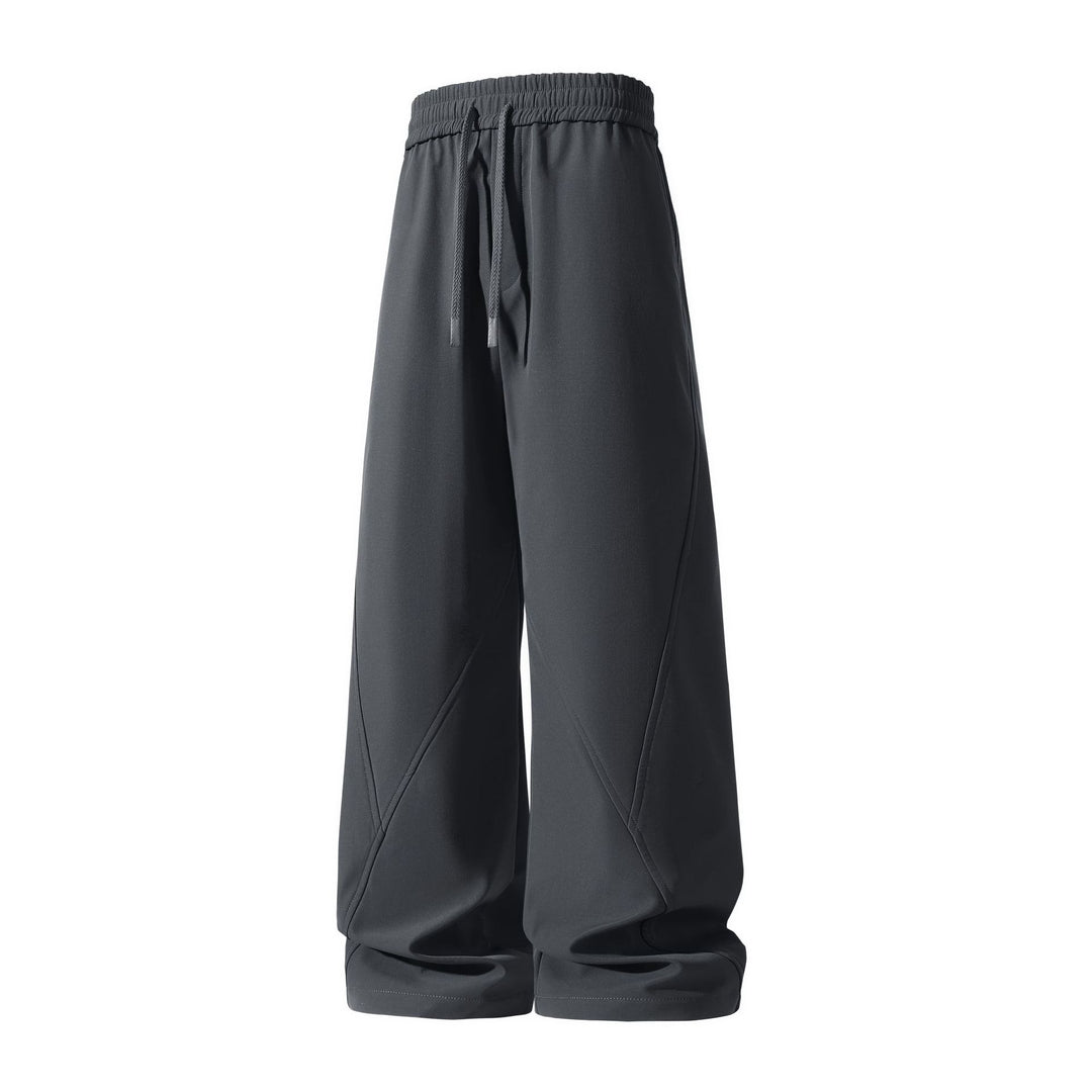 Damen Weite Culotte-Jogginghose mit elastischem Bund, Tunnelzug und dekorativen Nahtpaneelen Mune Fashion
