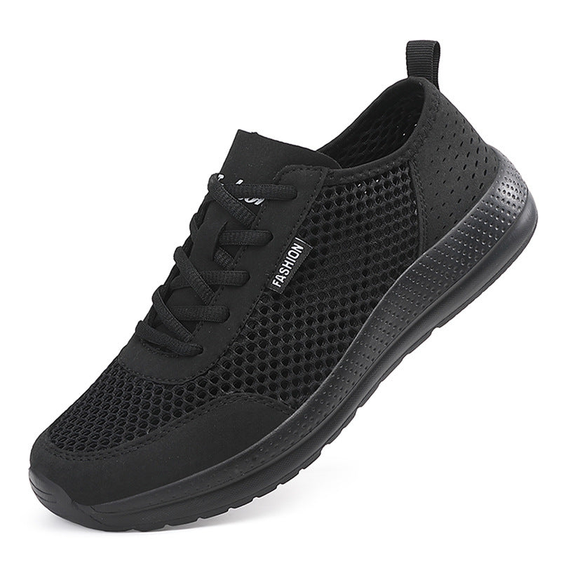 Unisex nan lightweight comfort walking shoe with airy honeycomb mesh, ergonomic cushioning sole and pull tab Mune Fashion
