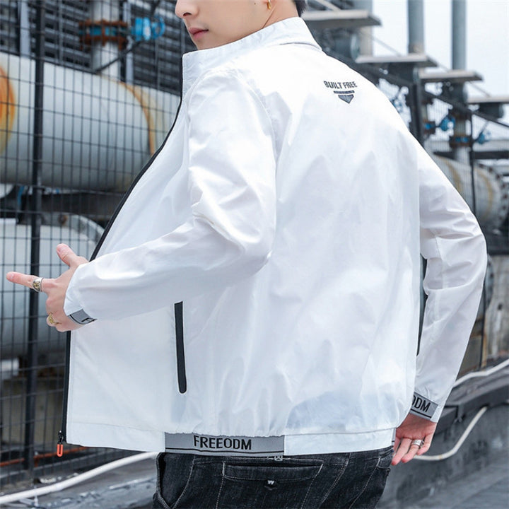 Men's Water-Repellent Sports Jacket with High Collar Mune Fashion