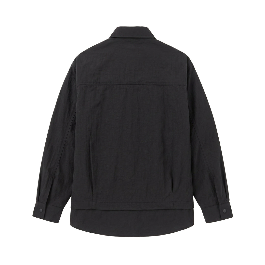 Unisex Oversize Shirt Jacket with Snap Buttons, Kent Collar and Chest Welt Pocket Mune Fashion