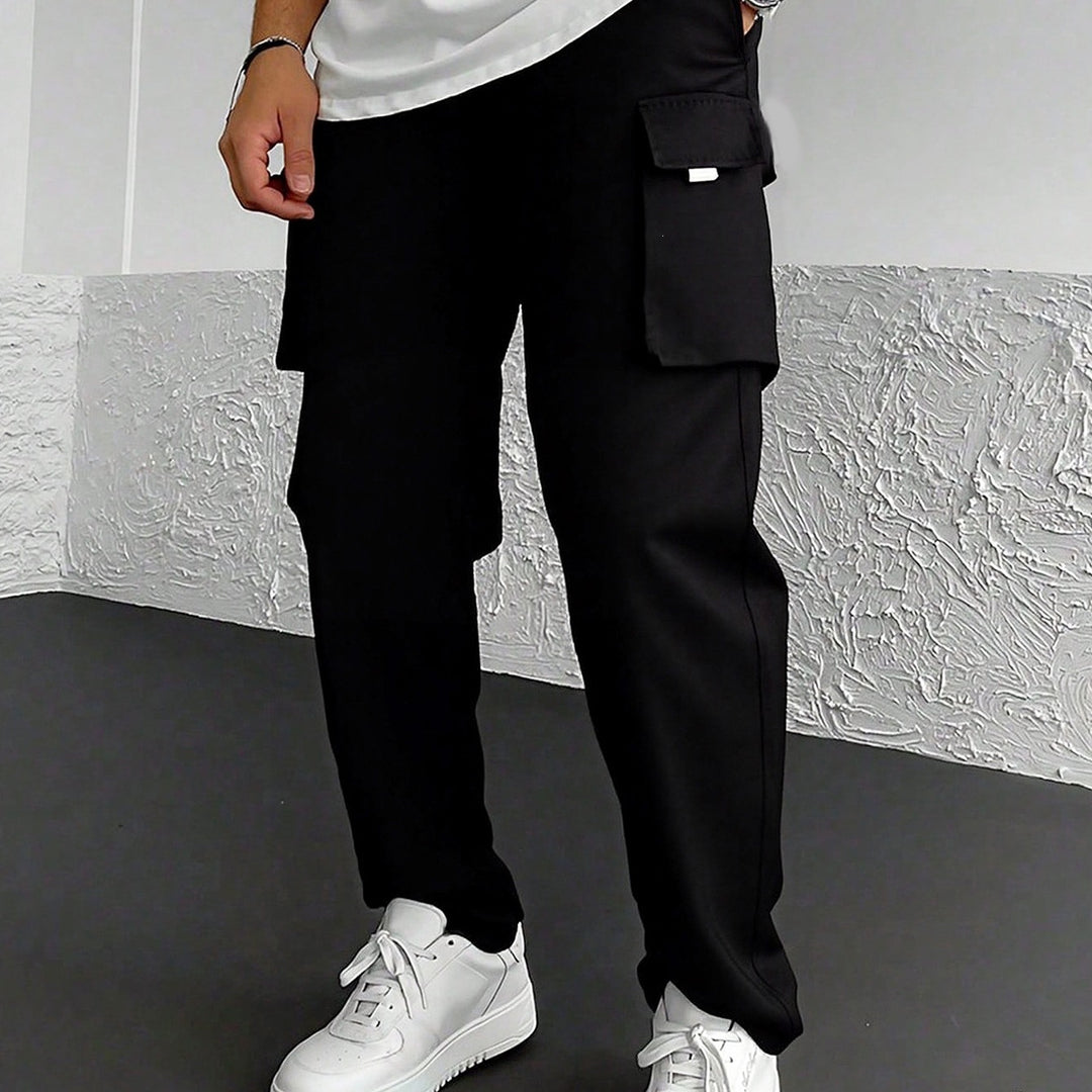 Men's loose cargo casual pants made of lightweight functional fabric with large flap pockets Mune Fashion