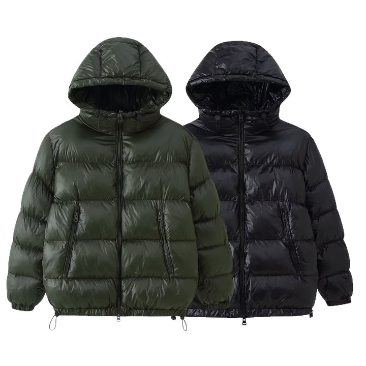 Women Quilted Oversized Thermal Jacket with Hood and Water-Repellent Surface Mune Fashion