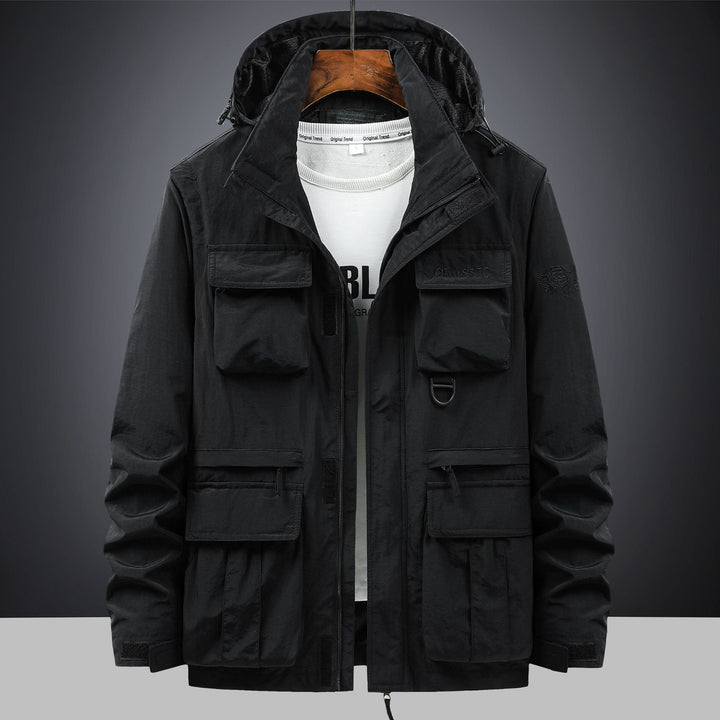 Men's  tactical hooded field parka with multi-pocket utility front and D-ring Mune Fashion
