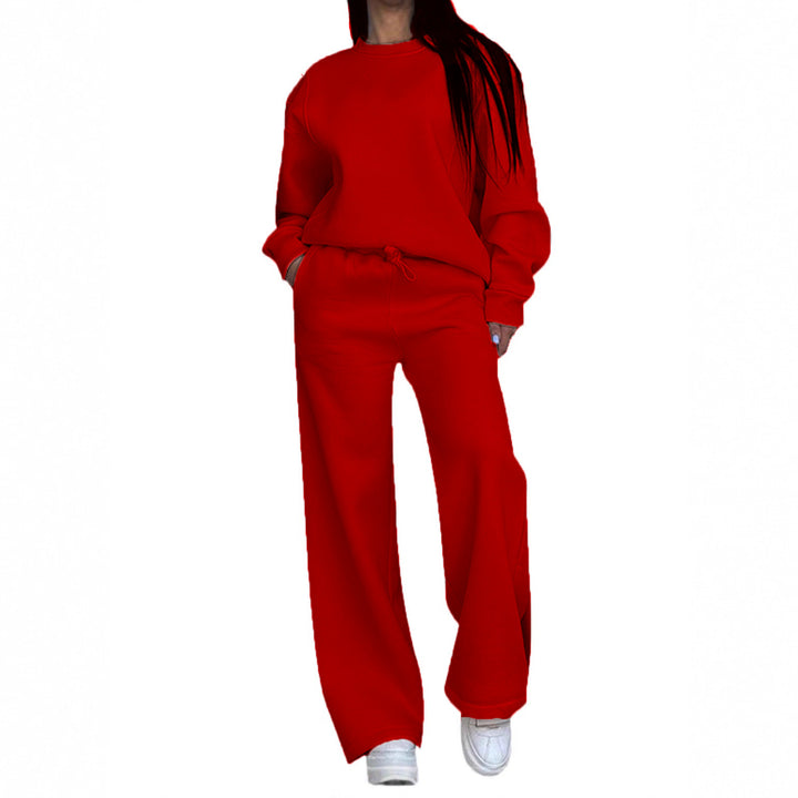 Women's casual oversized sweatshirt and wide jogging pants set Mune Fashion