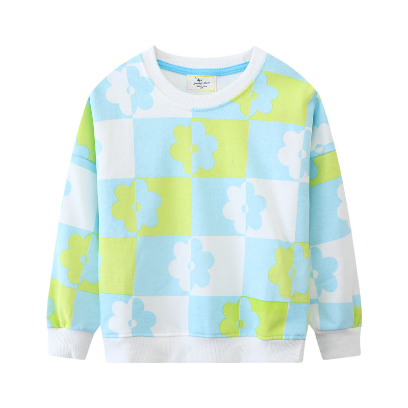 Girls sweatshirt with colorful flower pattern Mune Fashion
