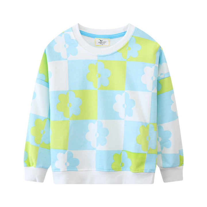 Girls sweatshirt with colorful flower pattern Mune Fashion