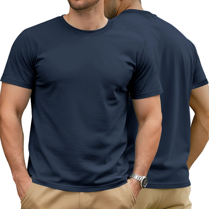 Men's Nan Basic Short Sleeve T-Shirt made of high-quality cotton blend with round neck, flat seams, and regular fit Mune Fashion