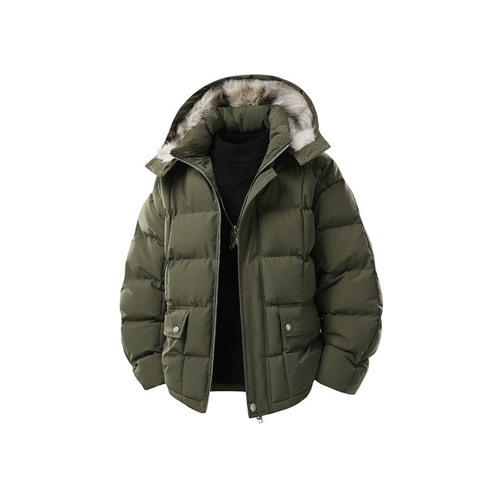 Damen Stepp-Kurzjacke mit abnehmbarer Kapuze und wärmender Microfaserfüllung Mune Fashion