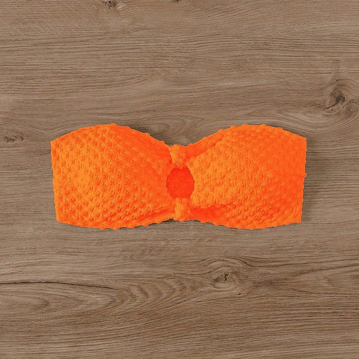 Women's bandeau bikini top with textured surface Mune Fashion