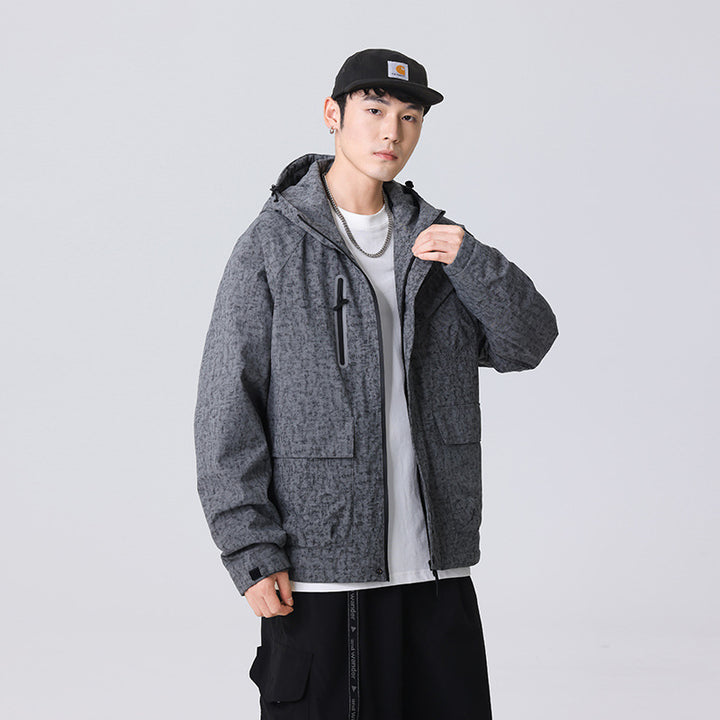 Men's Urban-Technical Field Parka with high closing collar, angled chest pocket and concealed zippers Mune Fashion