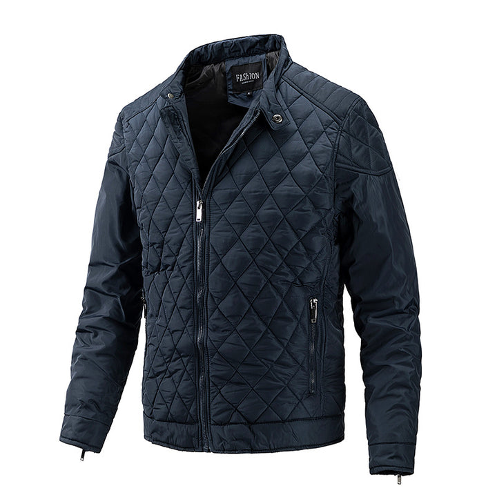 Men's quilted lightweight transitional jacket with stand-up collar Mune Fashion