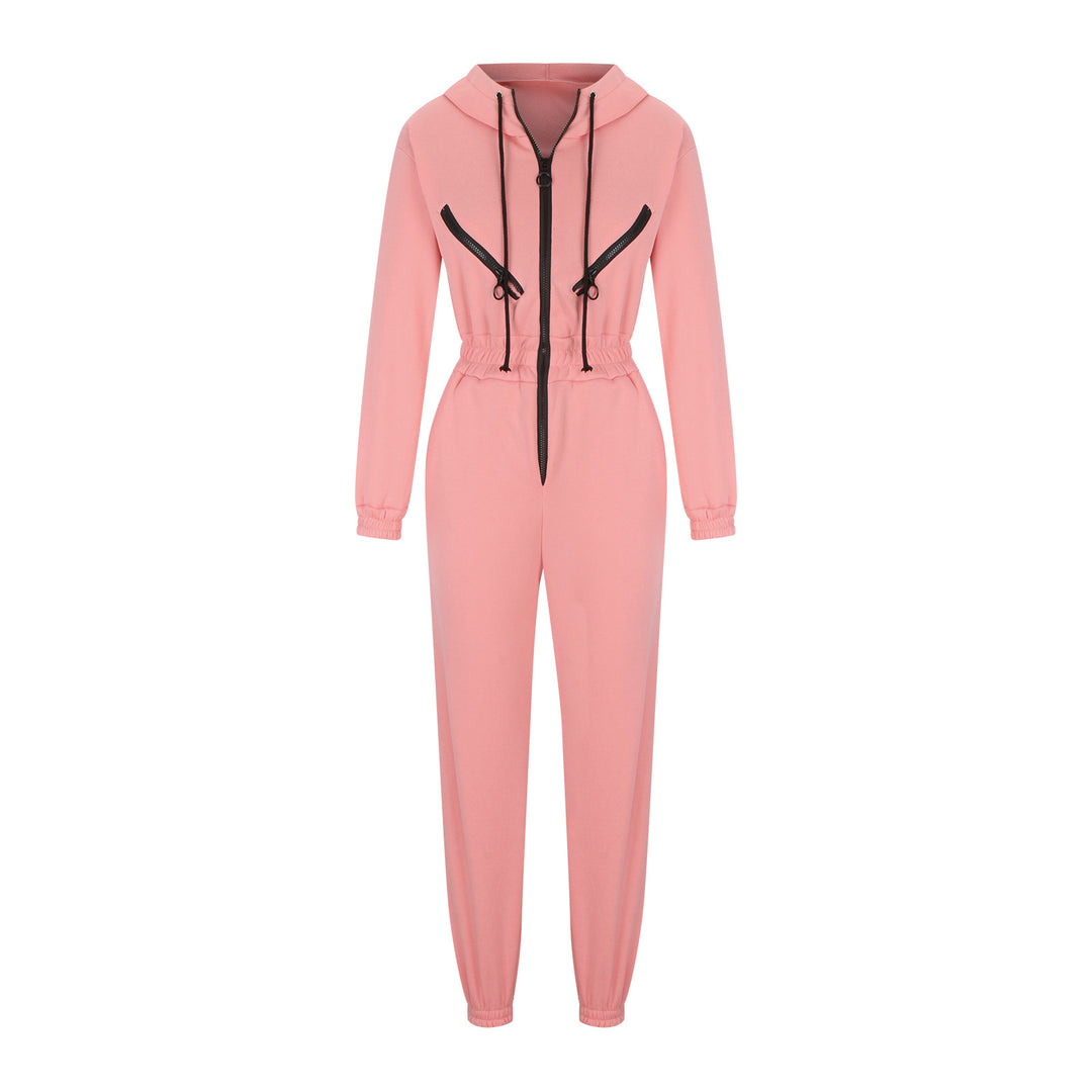 Women's short half-zip loungewear set with elastic waistband and oversized fit Mune Fashion