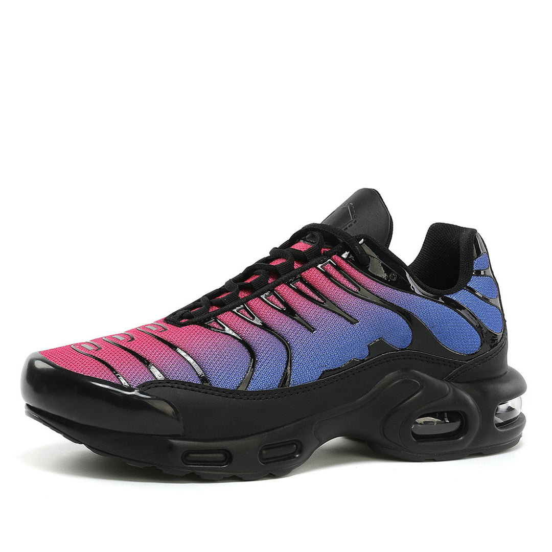 Men's Cushioned Sports Sneakers with Visible Air Chamber and Breathable Gradient Knit Mune Fashion