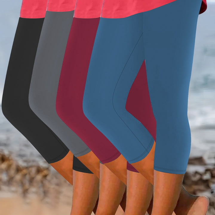 Ladies' Capri Biker Shorts with High Waist and Supportive Compression Mune Fashion