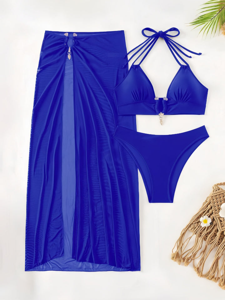Women's bikini set with transparent maxi skirt Mune Fashion