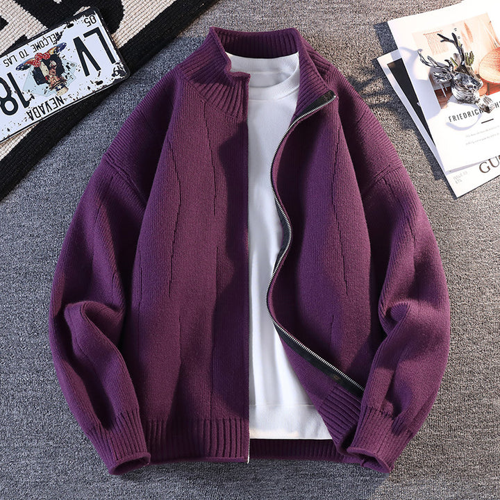 Men's Casual Windbreaker with High Collar Zip Mune Fashion
