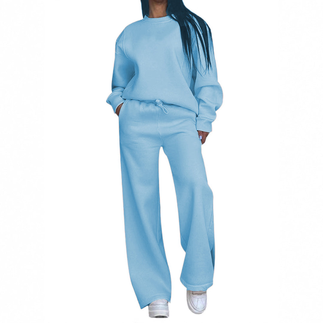 Women's casual oversized sweatshirt and wide jogging pants set Mune Fashion