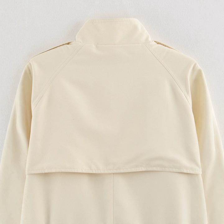 Women's short parka in field style with drawstring, flap pockets and stand-up collar Mune Fashion