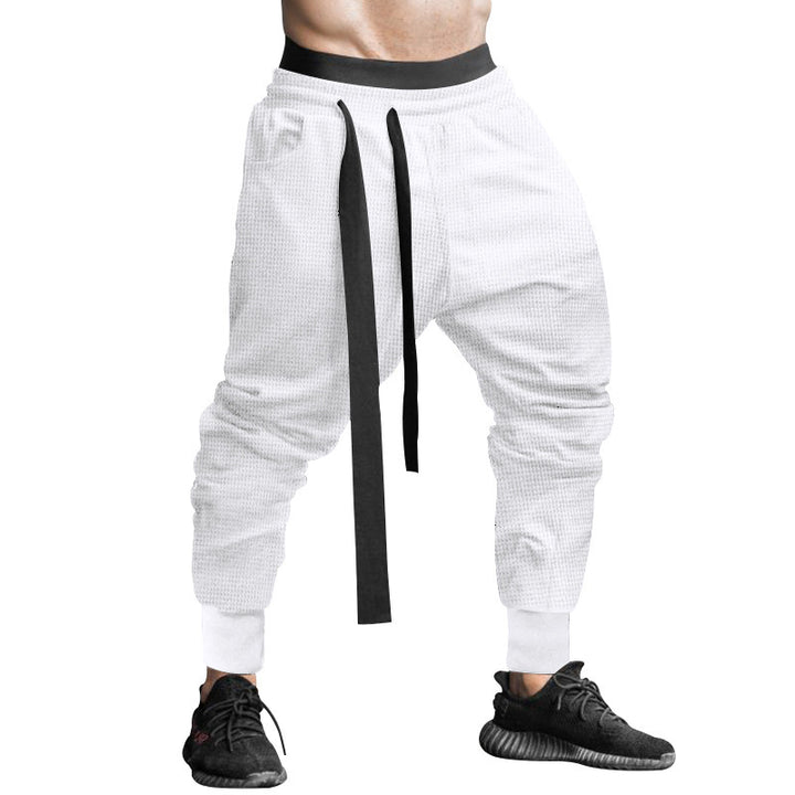 Men's waffle texture joggers with a low rise elastic comfort waistband and tapered leg opening Mune Fashion