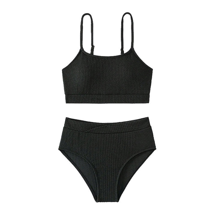 Women Cropped Top and High-Cut Bikini Bottom Mune Fashion