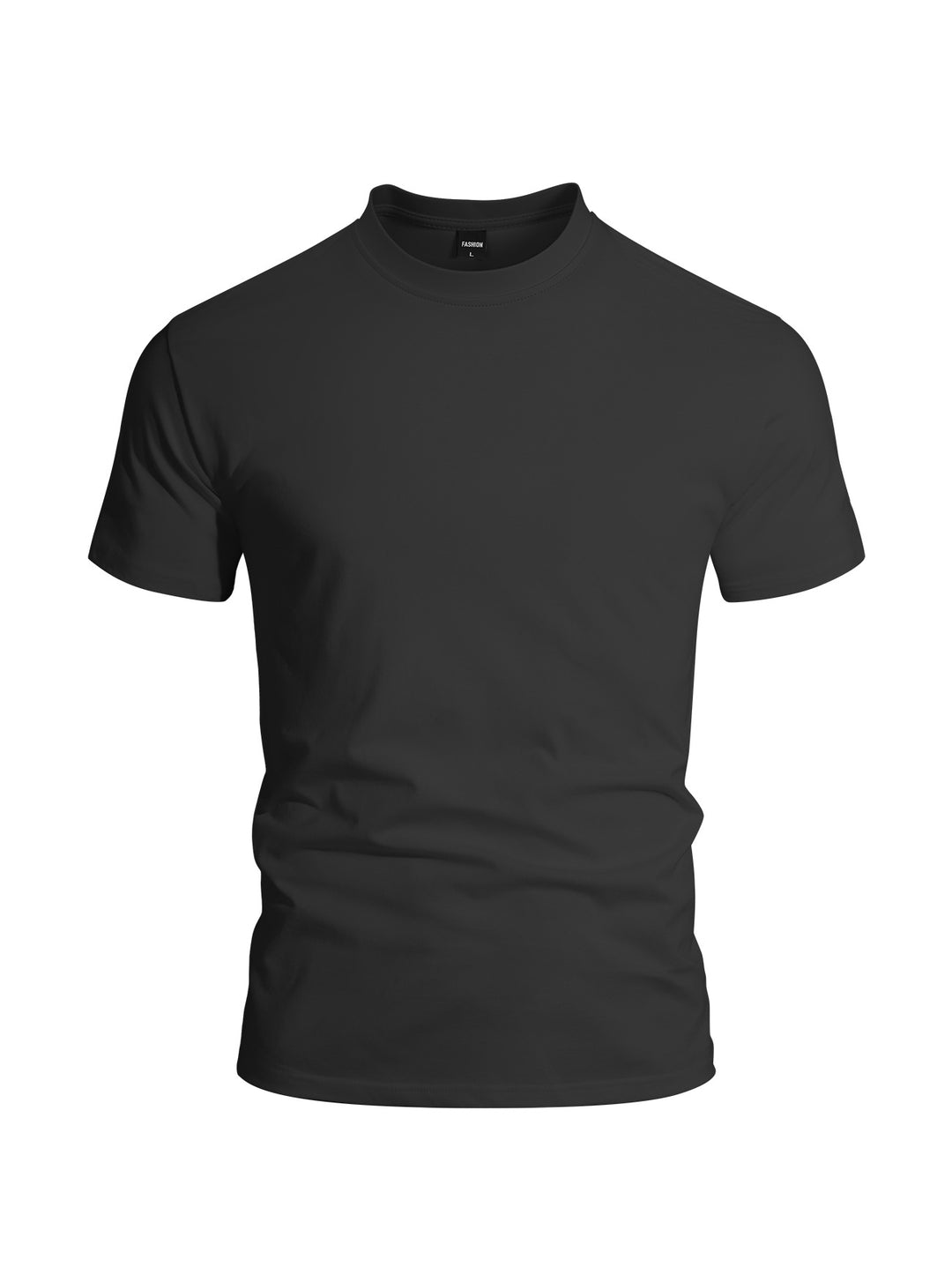 Men's close-fitting round neck basic shirt made of single jersey with reinforced neckband Mune Fashion