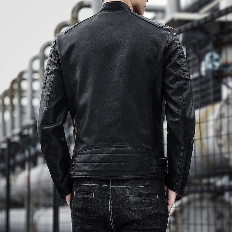 Men's Fashion Biker Jacket made of Faux Leather Mune Fashion 1787738599