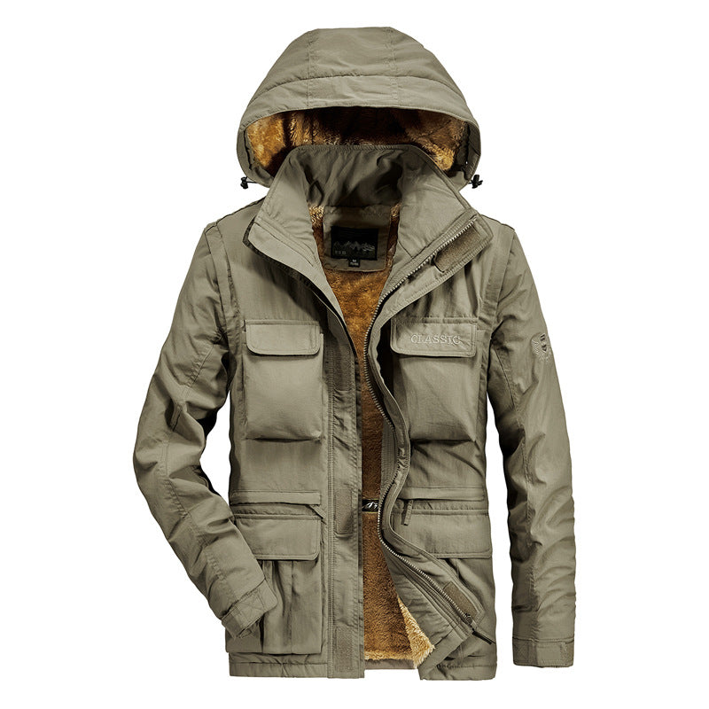 Men's Expedition Field Parka with full teddy lining, adjustable hood, and multiple cargo pockets Mune Fashion