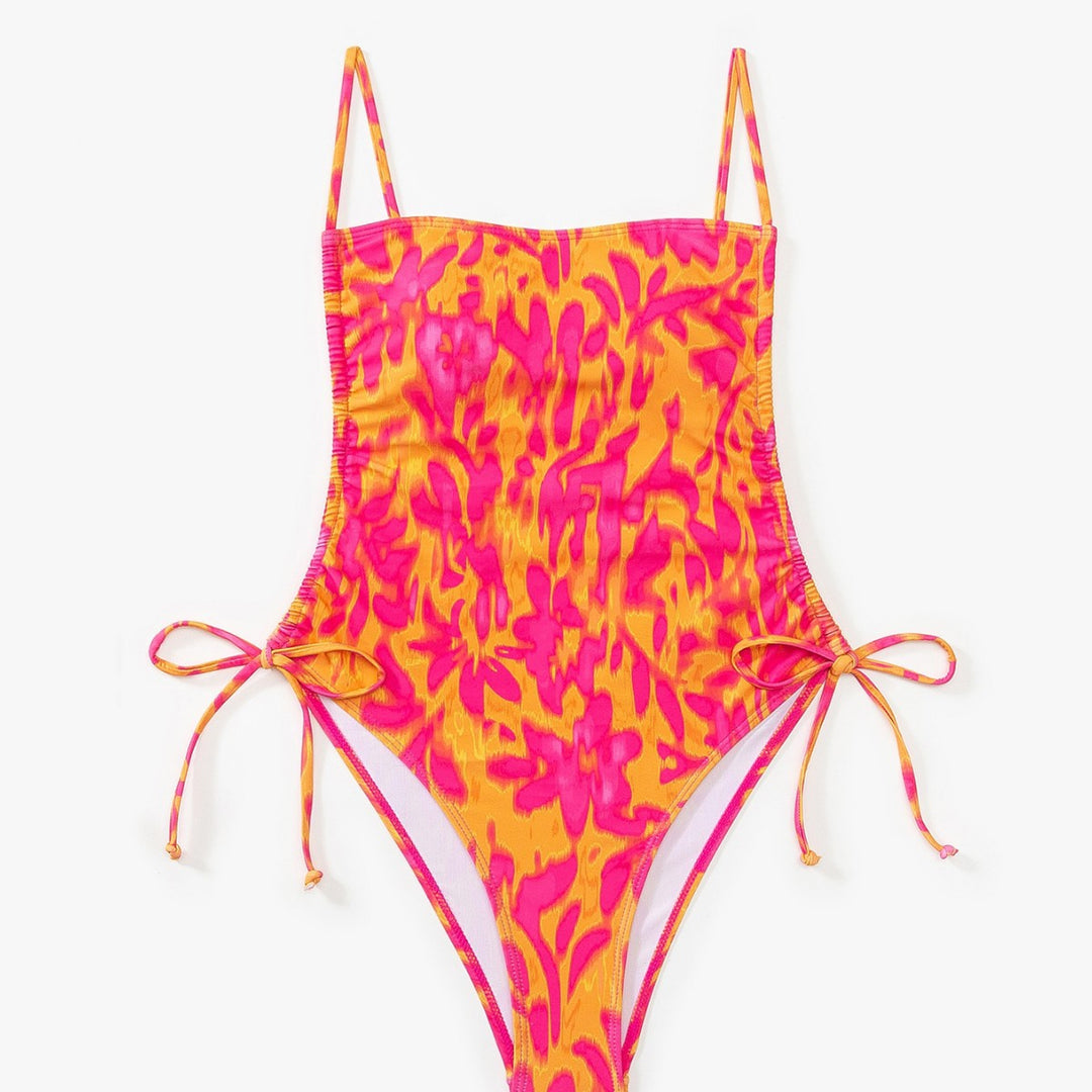 Ladies One-Piece Swimsuit with Side Knots Mune Fashion
