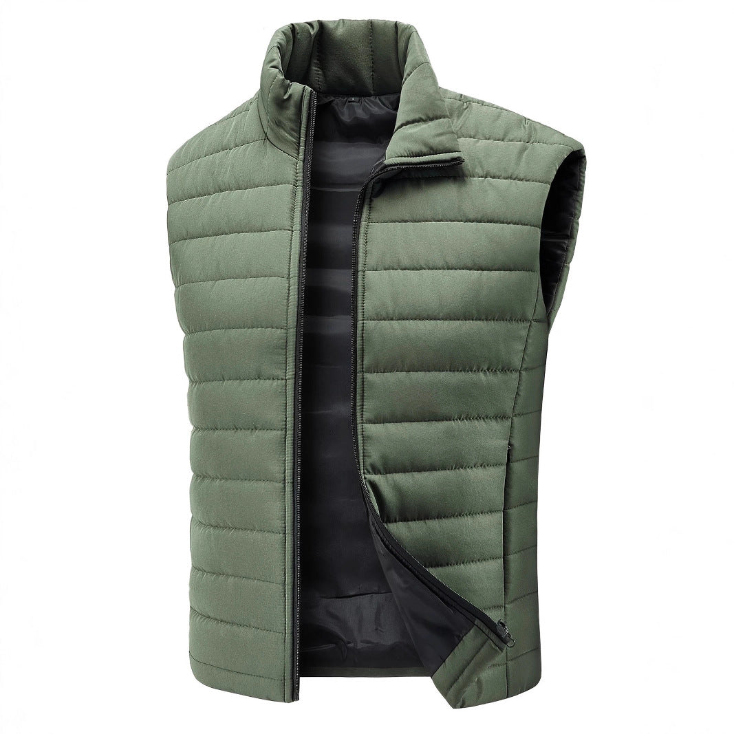 Men's Ultralight Padded Vest with Raised Collar and Insulating Thermal Filling Mune Fashion
