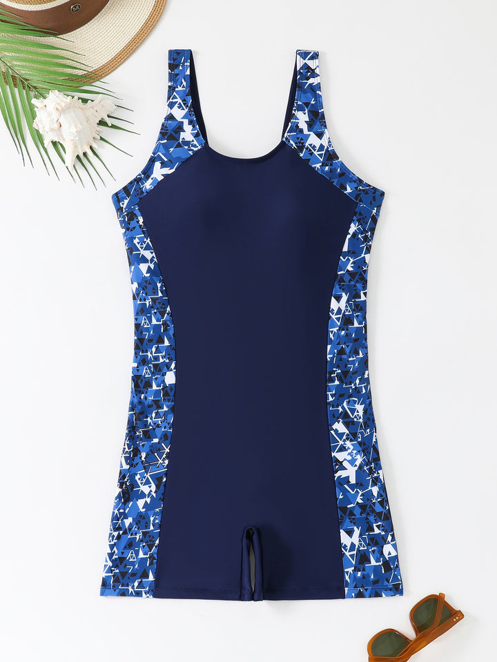 Women's Sporty Swimsuit with Graphic Design Mune Fashion