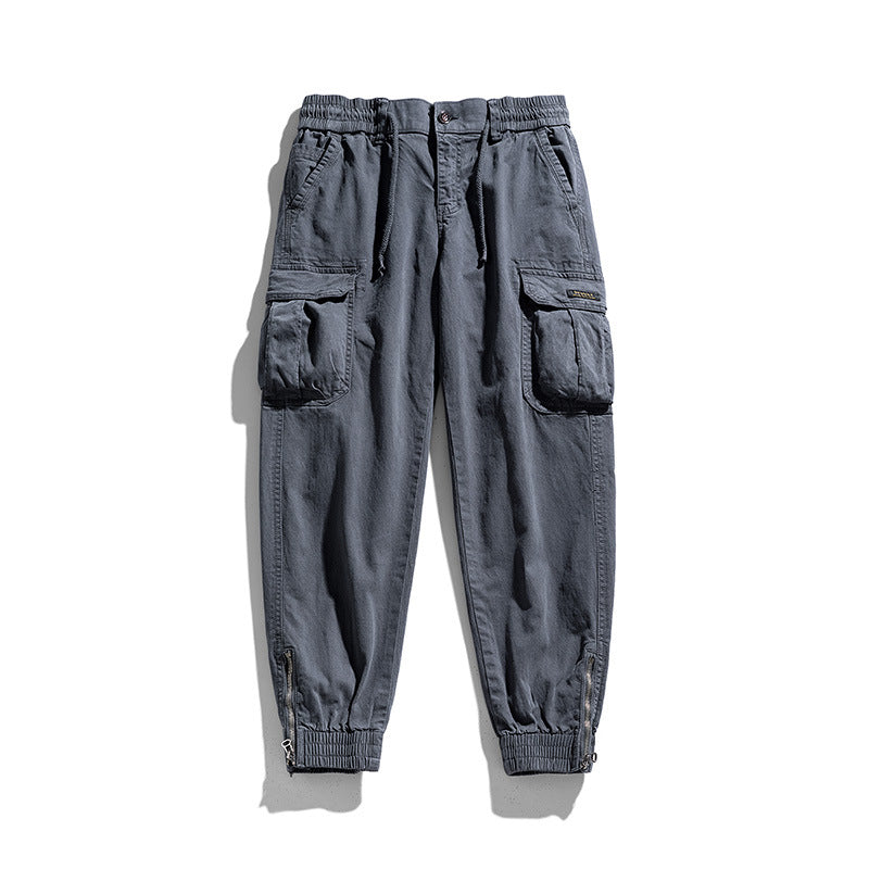 Men's Multifunctional Cargo Jogger Pants with Zip Leg Opening and Large Flap Pockets Mune Fashion