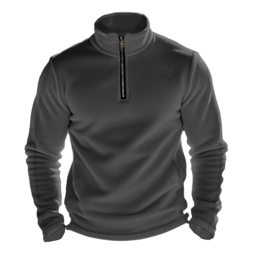 Men's functional fleece pullover with half zip, stand-up collar and raglan sleeves Mune Fashion