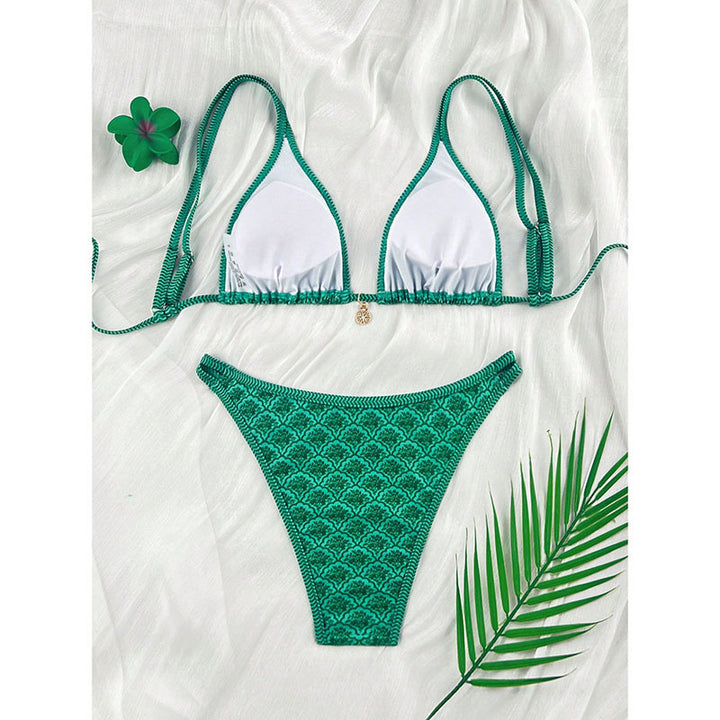 Women Triangle Bikini with trendy floral design Mune Fashion