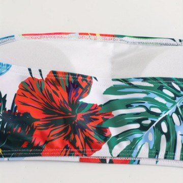 Women’s bandeau bikini set with tropical floral design Mune Fashion