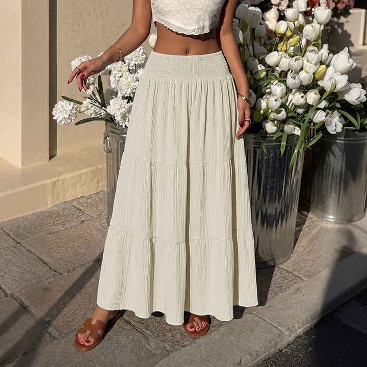 Women Longer Ruffle Skirt Mune Fashion