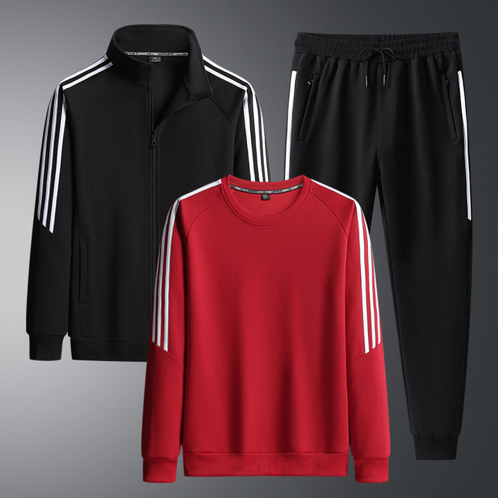 Men's tracksuit with zipper and elastic waistband