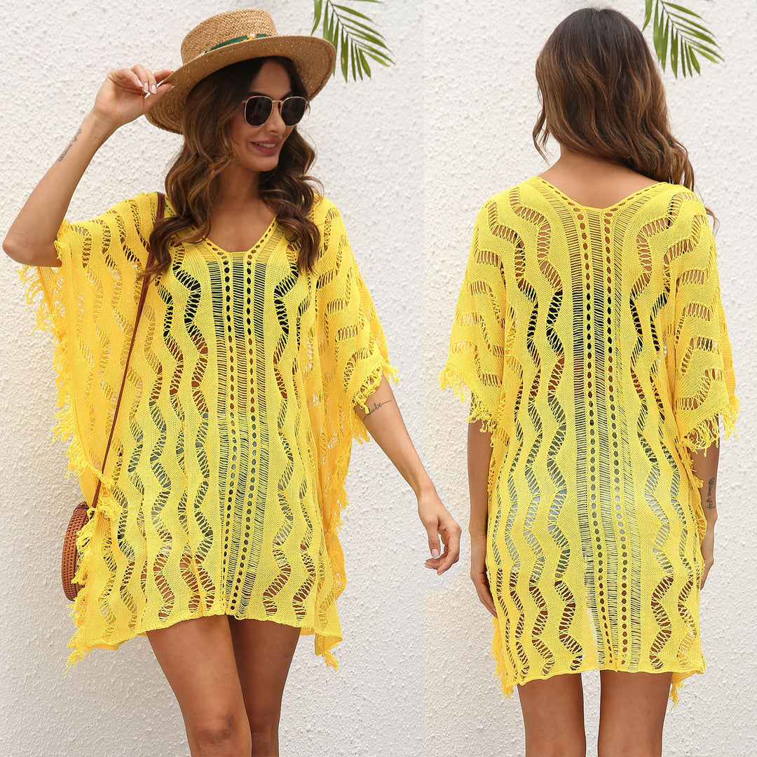 Women's Casual Crochet Beach Cover-Up Mune Fashion
