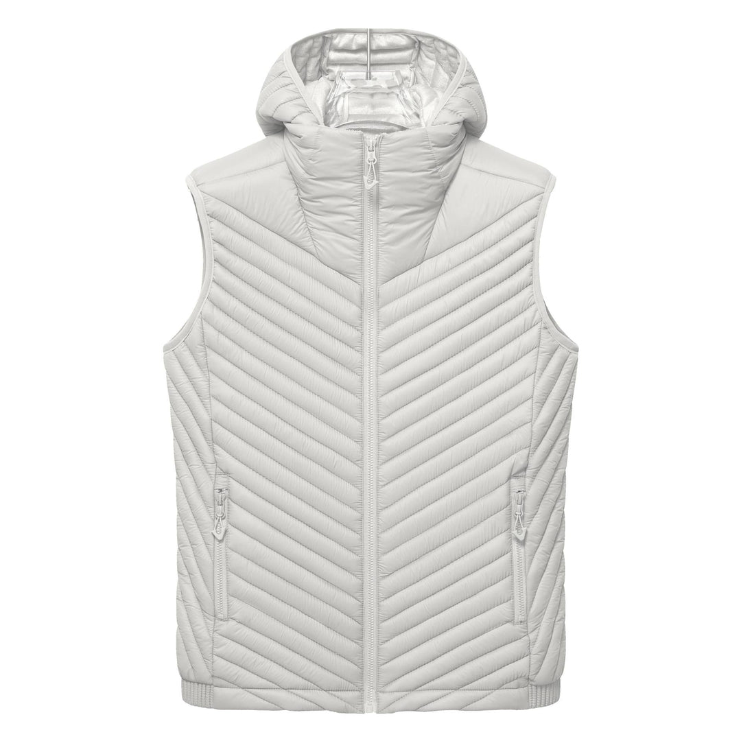 Women's ultralight quilted hooded vest with thermal filling and high standing collar Mune Fashion
