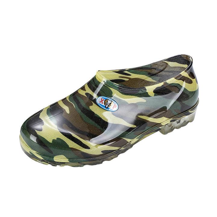Women's Shiny Short Shaft Rubber Slip-On for Kitchen and Garden with Non-Slip Profile Sole Mune Fashion
