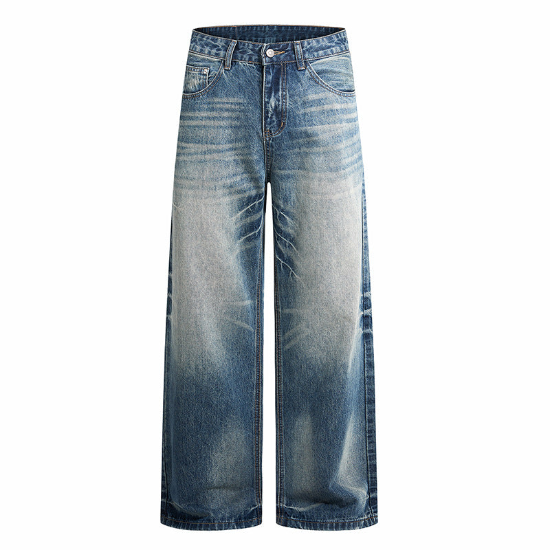 Women's high-waisted wide vintage jeans with wide leg and classic pocket design Mune Fashion