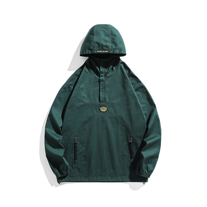 Men's Hooded Anorak Pullover Jacket in Oversize Utility Style Mune Fashion