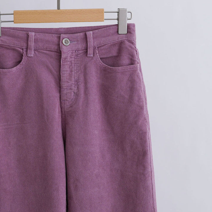 Women Comfortable and Wide Corduroy Pants Mune Fashion