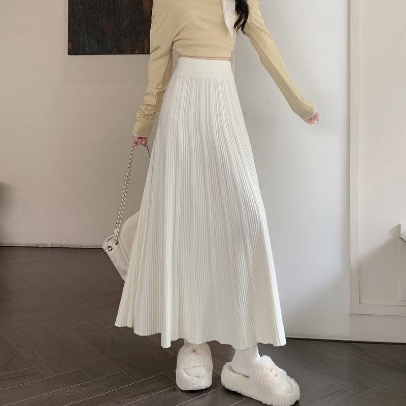 Ladies Elegant, pleated Maxi Skirt Mune Fashion 1787632207